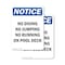 Signmission No Diving No Jumping No Running, 7 in W x Rectangle, Plastic OS-2PACK-NS-P-710-V-14483 - alternate 1